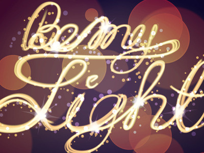 Light Painting digital illustration typography vector