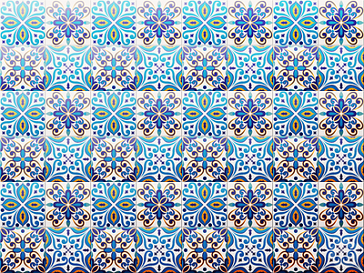 Spanish Tiles ceramic illustration pattern spain spanish tiles vector