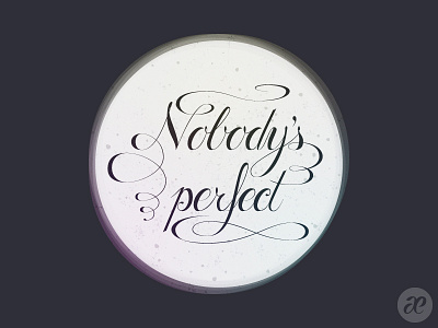 Nobody's perfect calligraphy lettering nobodys perfect typography vector