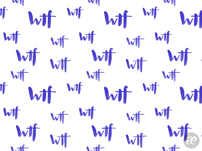 wtf Pattern Art Print calligraphy lettering pattern purple wtf