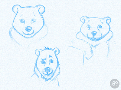 Some furry friends bears illustration sketch