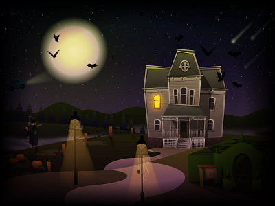 Happy Halloween digital halloween illustration vector