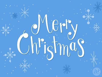 Merry Christmas Lettering by Anne Elster on Dribbble
