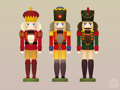 Nutcracker Royalty christmas digital illustration vector