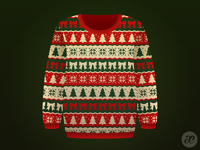 It's ugly Sweater Time christmas digital freebie illustration vector