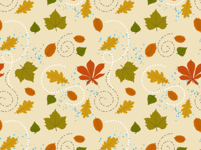 Autumn Leaves Pattern by Anne Elster on Dribbble