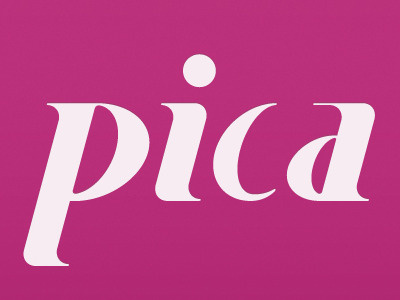 "pica" Type Treatment digital illustration typography vector