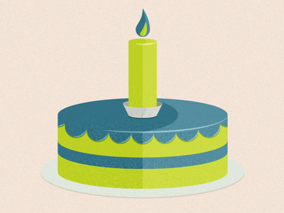 Stylized Cake digital illustration vector