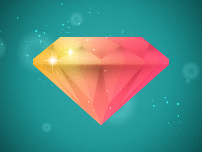 Diamond digital illustration vector