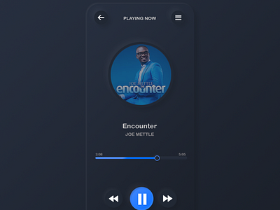 Neumorphic Design: Music Player app design graphic design neumorphic ui ux