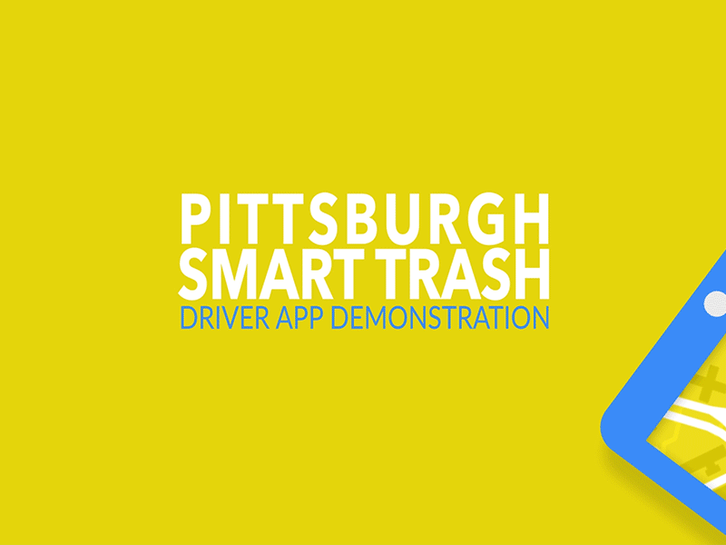 Pittsburgh Smart Trash - App visualization after effects mobile pctg ui