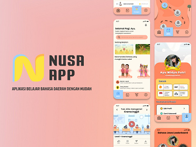 NUSA APP | Aplikasi Belajar Bahasa Daerah Dengan Mudah app ui ux
