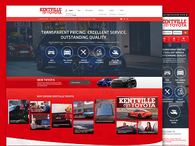 Kentville Toyota Mockup convertus dealership jarell alvarez mockup ui ux vehicle web design website