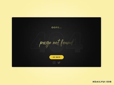 #DailyUI008 - 404 Page 404 app dailyiu003 design landing page ui user interface ux web