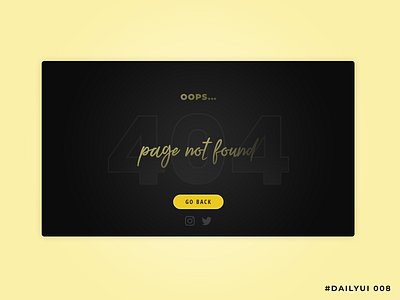 #DailyUI008 - 404 Page