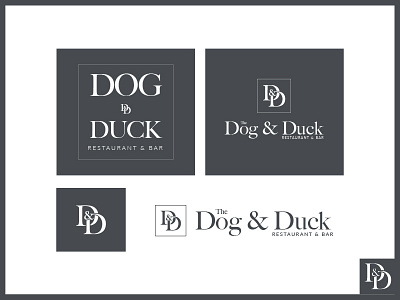 Dog And Duck Restaurant & Bar Logos bar brasserie logo restaurant restaurant branding