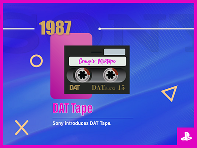 Sony Timeline DAT Tape history ict pink playstation sony tape technology timeline