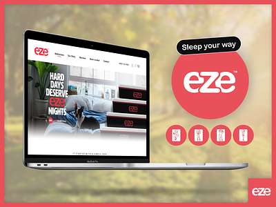 Eze Mattress Website branding icons mattress web design website