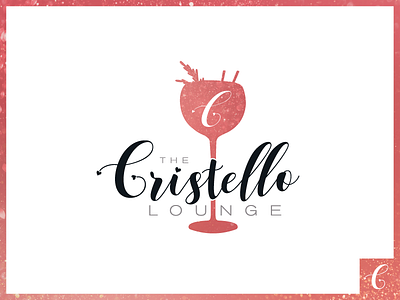 The Cristello Lounge bar bar branding cristello hearts logo lounge martini pink sparkle