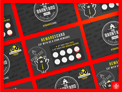 The Barnyard Grill Rewards Card branding loyalty card promotion restaurant reward card rewards