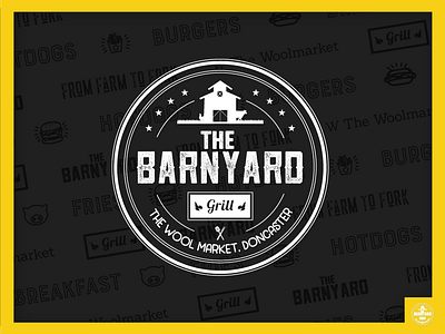 The Barnyard Grill Logo branding burger fast food grill logo logo design restaurant