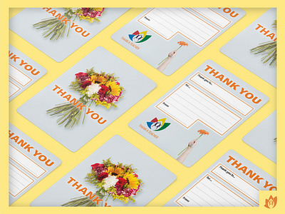 Teachers' Thank You Card: Flowers academy design flowers handlettering school thank you card thanks thankyou