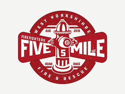 Firefighters Five Mile Local Race Logo fire firefighters local logo race rescue running west yorkshire yorkshire