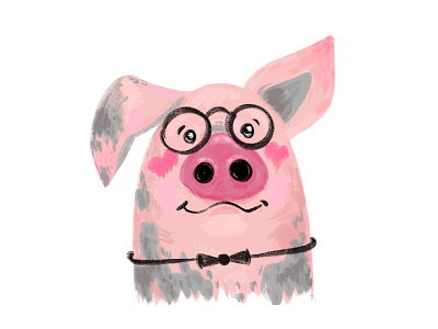 Oink! cute pig clipart cute pig illustration digital pig pig digital graphics pig face png image pig head png print pig portrait pig sublimation pig with bow