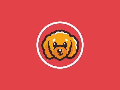 poodle puppy cartoon cute dog funny logo mascot pet poodle puppy vector