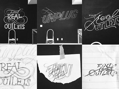 Sketch to Mural chalk graphic design hand lettering illustration lettering mural typography