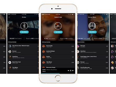 New Music Streaming App app blue design ios iphone music streaming ui ux