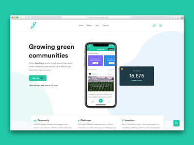 Flora Beta Launch Site app launch splash web