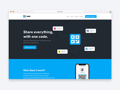 Noix Marketing Site app landing page marketing site web website