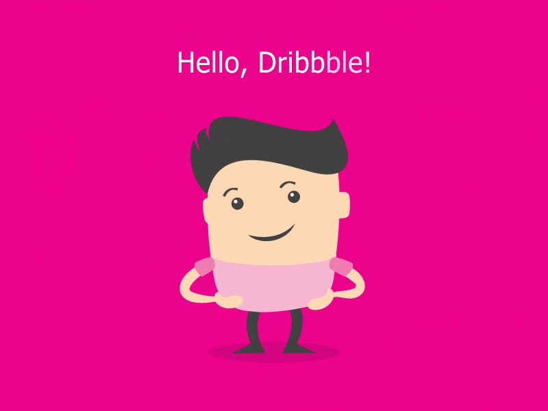 Hello Dribbble - With samba! animation animation 2d character hello dribble rafaelopotenza samba vector