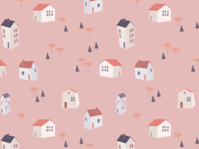 Town angeladelavega digitalart house houses illustration pattern photoshop town tree trees