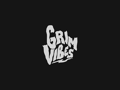 Grim Vibes hand drawn logo streetwear