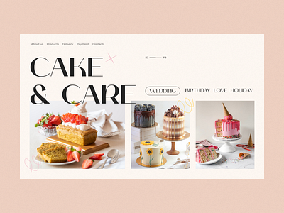 Web Design: Cake Shop branding cake design ui web design