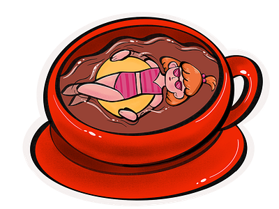 Cool story, brew coffee cute feminism girl illustration illustrator mug procreate sticker