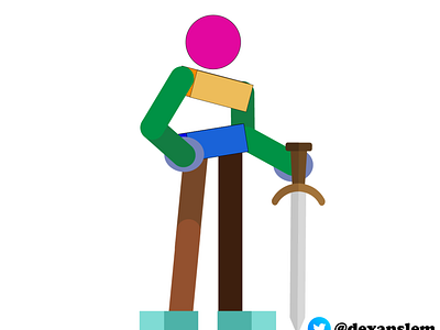 sword stance pose animation animator art motion graphics