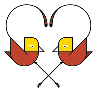 Distlefunk arrows birds dutch hex icon illustration pennsylvania vector