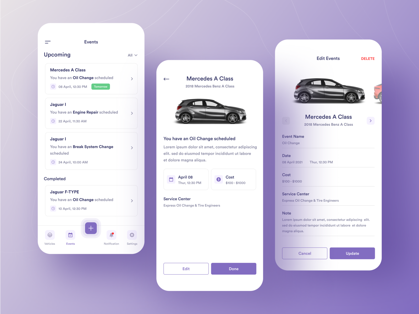 Vehicle Maintenance App by Pathum Tzoo on Dribbble