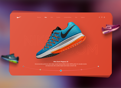 Nike Zoom Pegasus | Landin Page Concept nike air nike air max uidesign webdesign website design