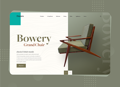 Damro Grand Chair | Landin Page Concept chair chair web clean inspiration modern design web inspiration webdesign website