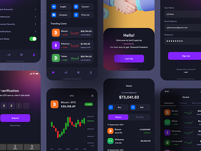 IonCrypto 2 app branding clean code crypto crypto wallet design ionic ionic app ionic download nft nft app download ui ux vector wallet wallet app