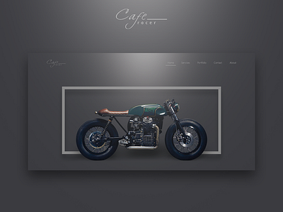 Cafe Racer abstract app branding clean graphic design illustration ui ux web