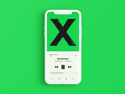 Blodstream Green apple clean ios iphone music player ui ux