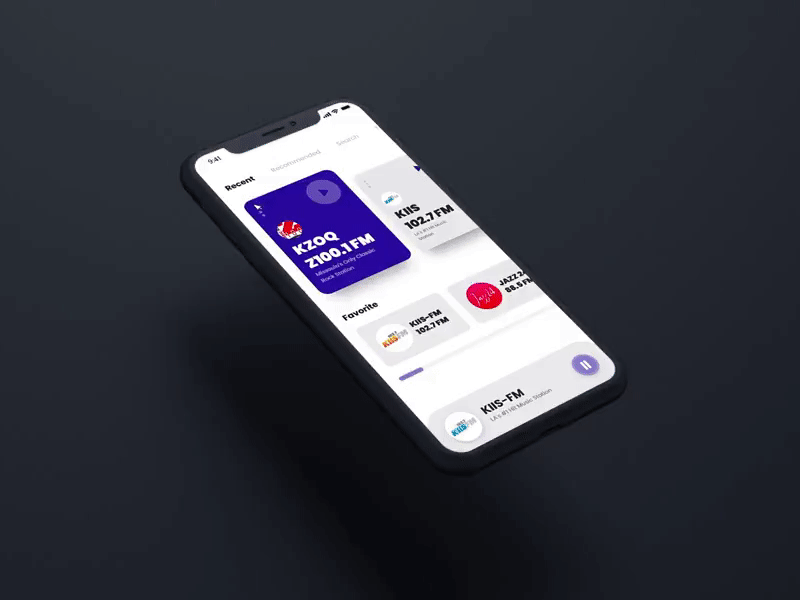 ONAIR abstract adobexd animation app apple branding clean graphic design illustration ios ux web