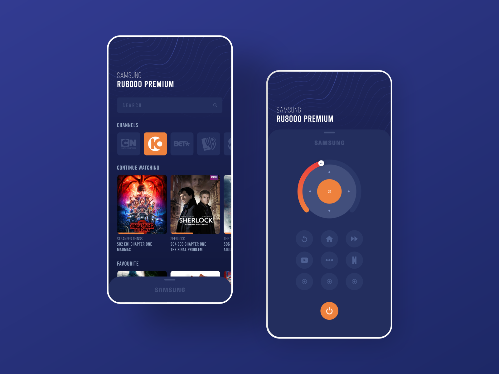 Smart remote app. Remote UI Design.