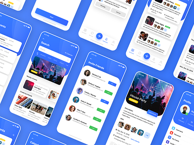 Event App II abstract app blue branding clean design event branding event design event management event marketing events graphic design ios iphone typography ui uidesign ux