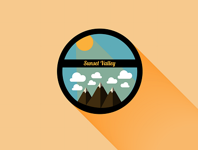 Sunset Valley adobe illustration illustrator vector